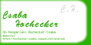 csaba hochecker business card